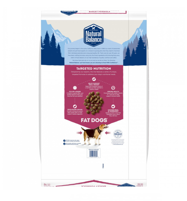 NB Fat Dogs Chkn/Salmon Low Calorie Dog Food 28lbs — Kibbles