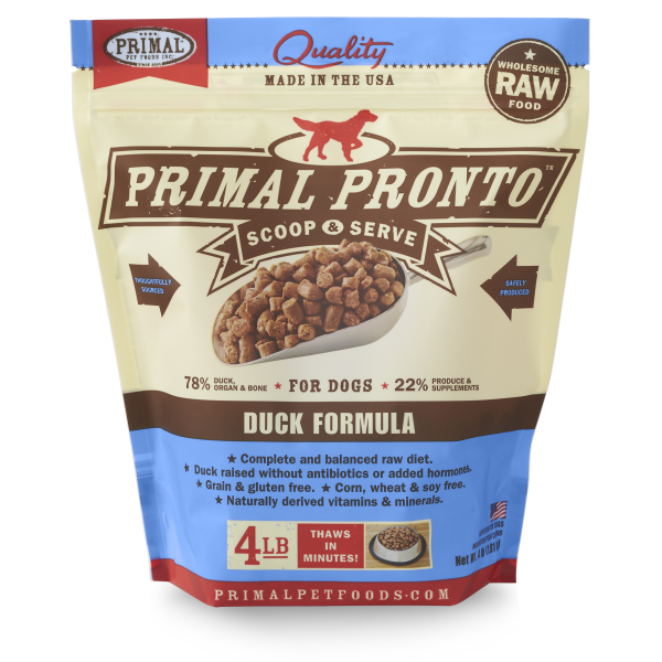 Primal Dog Raw Duck Pronto 4 lb