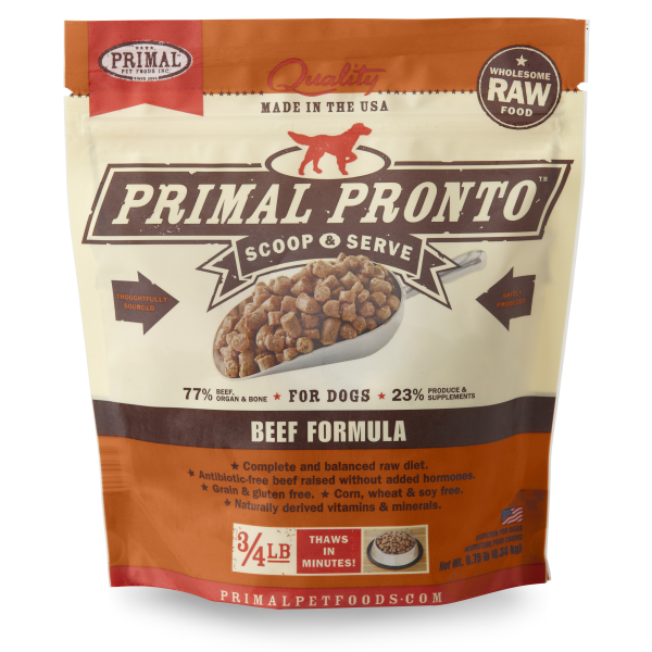 Primal Dog Raw Beef Pronto Formula 12oz