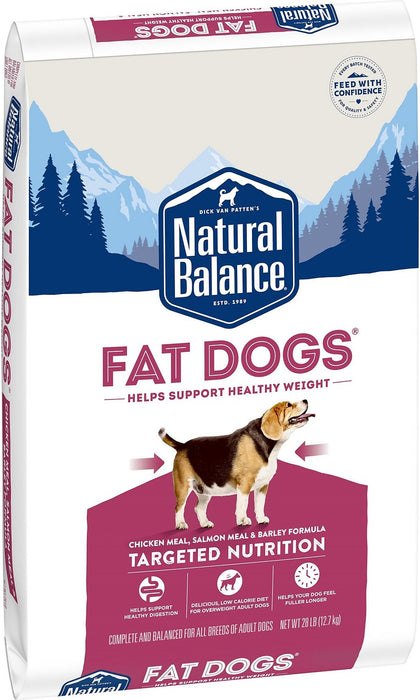 NB Fat Dogs Chkn/Salmon Low Calorie Dog Food 28lbs