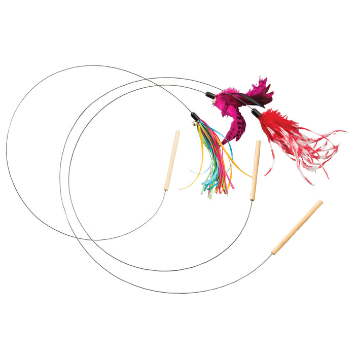 Cat Prancer Teaser Wand Assorted 44"