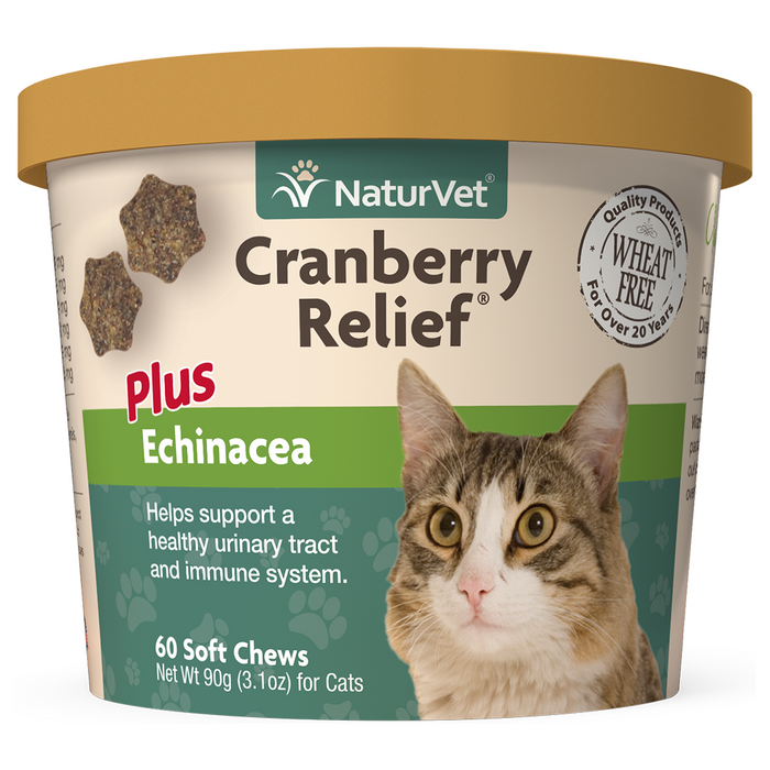 NaturVet Cranberry Relief Plus Echinacea Cat Soft Chew 60 ct