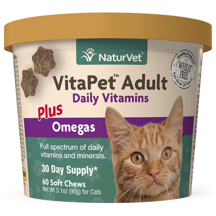 NaturVet Aches & Discomfort & Glucosamine Cat Soft Chews 60 ct