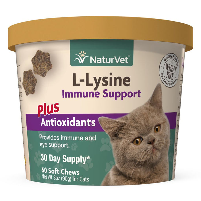 NaturVet L-Lysine Cat Soft Chew 60 ct