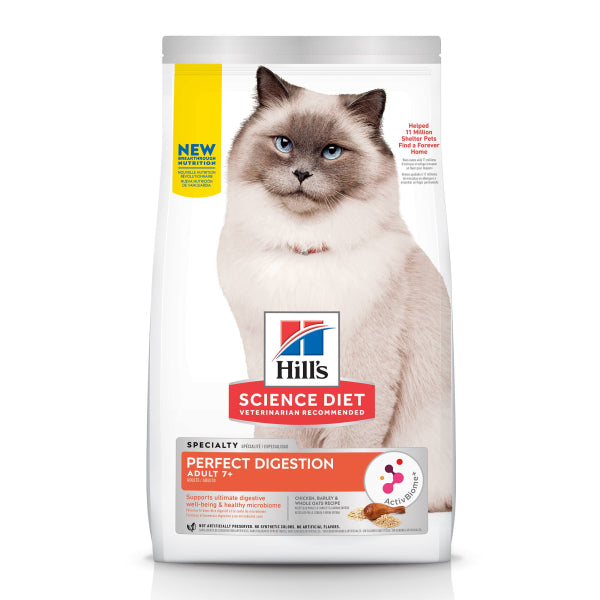 HS Cat Adult 7+ Perfect Digestion Chkn 3.5lbs