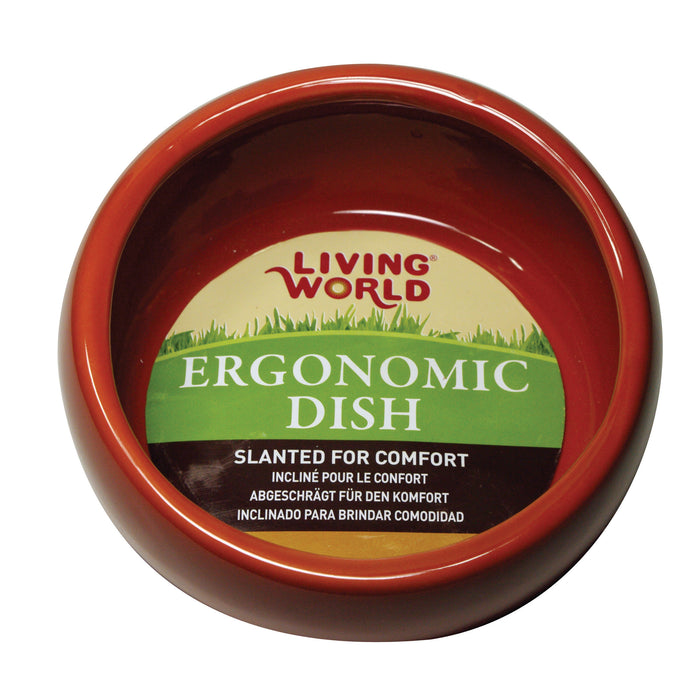 Living World Ergonomic Dish Terracotta Large