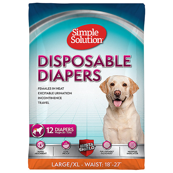 SS Disposable Diapers Female L/XL 12pk