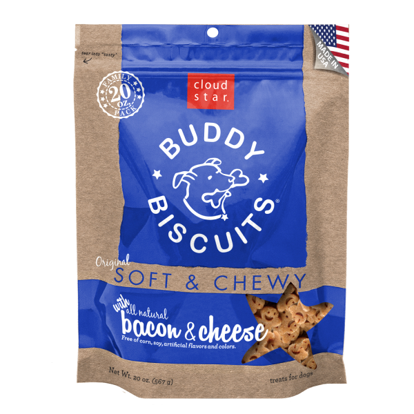 Buddy Biscuits Soft & Chewy Bac/Chs Treat 20oz