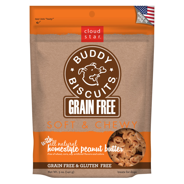 Buddy Biscuits Soft & Chewy GF PButter Treat 5oz