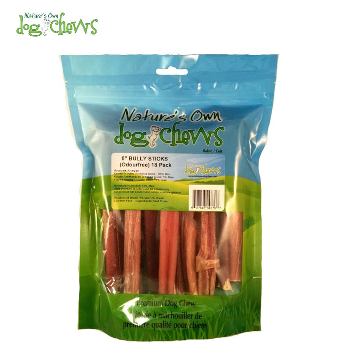 Nature's Own 6" ODOURFREE Bully Stick 18PK