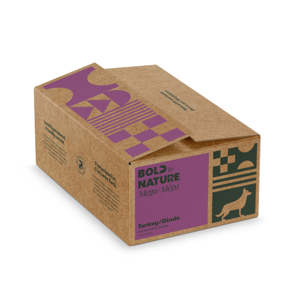 BBN Mega Dog Raw Turkey Patties 24lbs