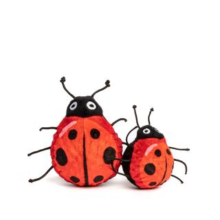 Fabdog Faball Squeaky Dog Toy Lady Bug Small