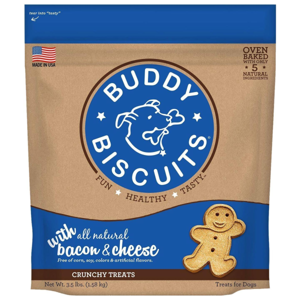 Buddy Biscuits Crunchy Treats Bac/Cheese 3.5 lb