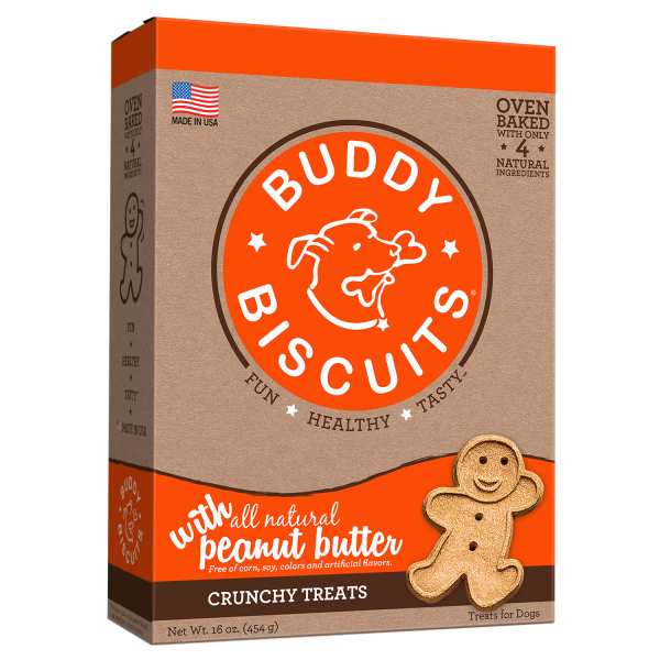 Buddy Biscuits Crunchy Treats Peanut Butter 16oz