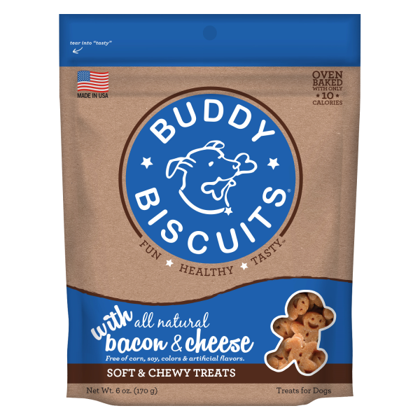 Buddy Biscuits Soft & Chewy Bacon/Cheese 6oz