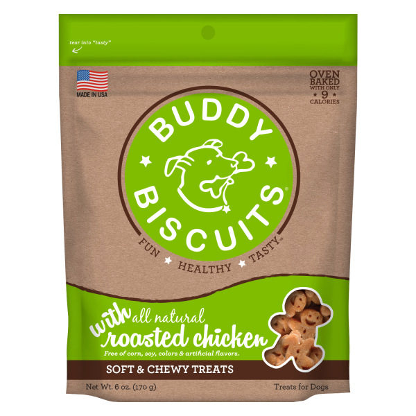 Buddy Biscuits Soft & Chewy Roasted Chicken 6oz