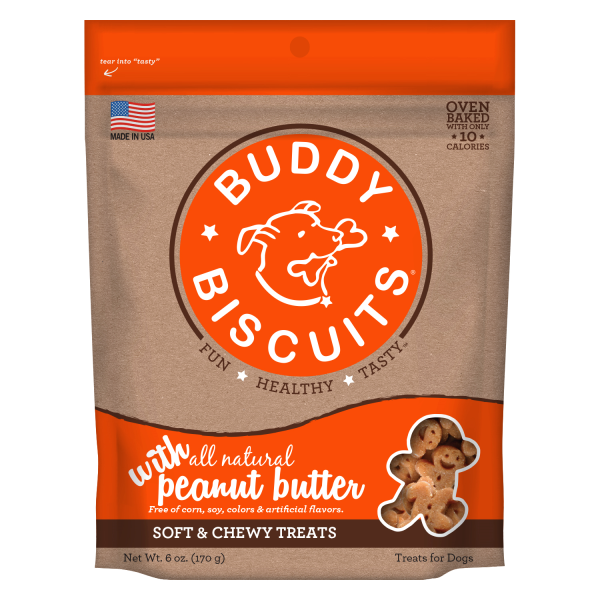 Buddy Biscuits Soft & Chewy Peanut Butter 6oz