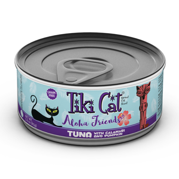 Tiki Cat Aloha Friends GF Tuna/Calamari/Pumpkin 3oz