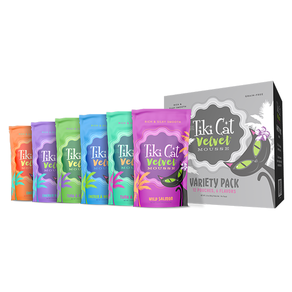 Tiki Cat Velvet Mousse GF Variety Pack 12/2.8 oz Pouch