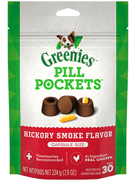 Greenies Pill Pockets Hickory Smoke 7.9oz Capsule, 30