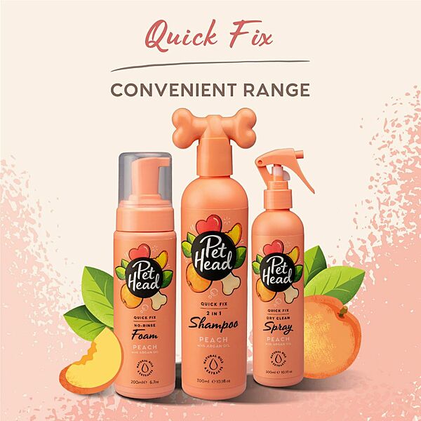 Pet Head Quick Fix NR Foam Peach 200ml