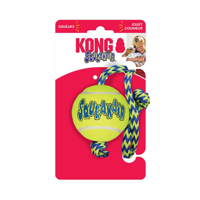 Kong AirDog Squeaker Ball with Rope