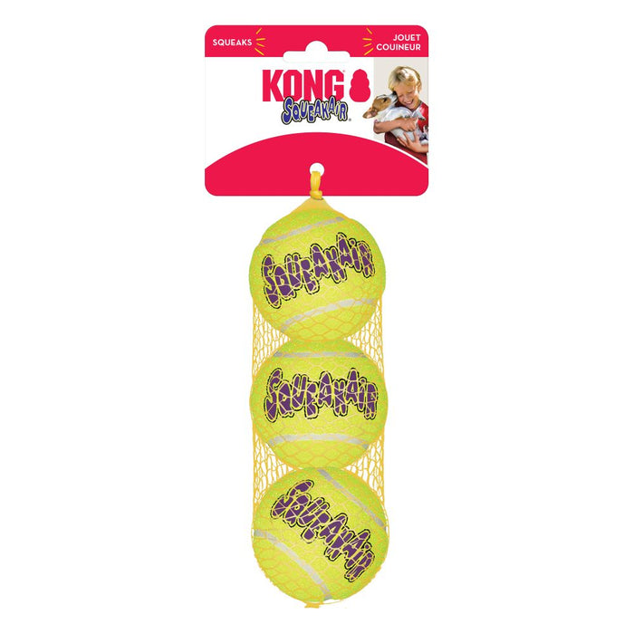 Kong AirDog Squeaker Tennis Ball Medium 3 pack