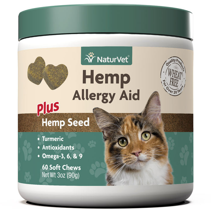 NaturVet Hemp Allergy Aid Cat Soft Chew 60 ct
