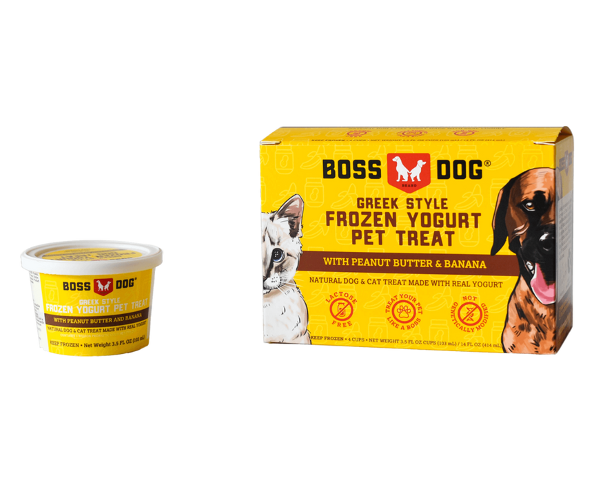 Boss Dog Frozen Yogurt PButter & Banana 4 x 103 ml