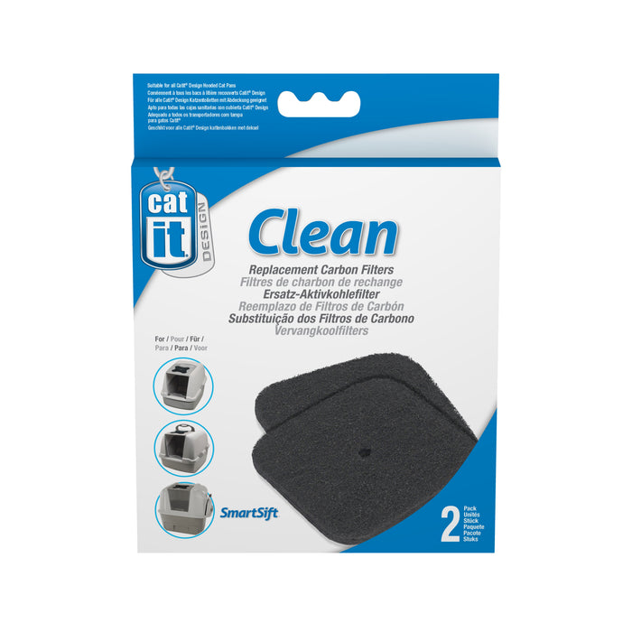 Hooded Pan Carbon Replacement Filters 2pk