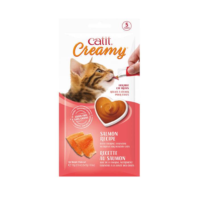 Catit Creamy Lickable Treats, Salmon 5pk
