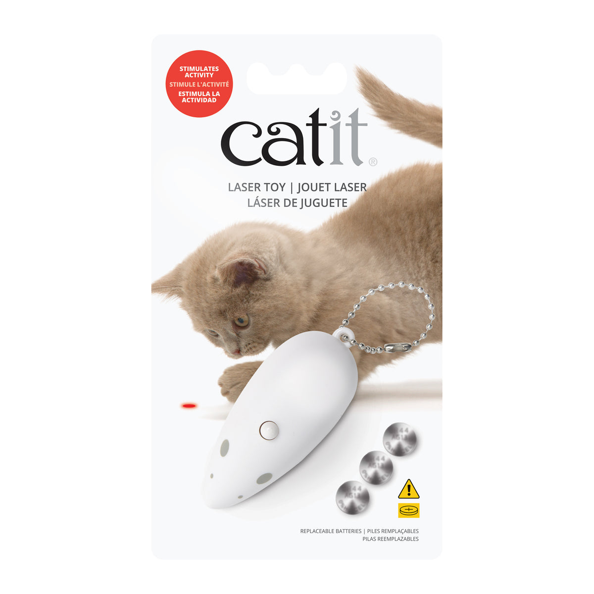 Mouse Kibble CA Laser Mouse, White — Kibbles & Biscuits