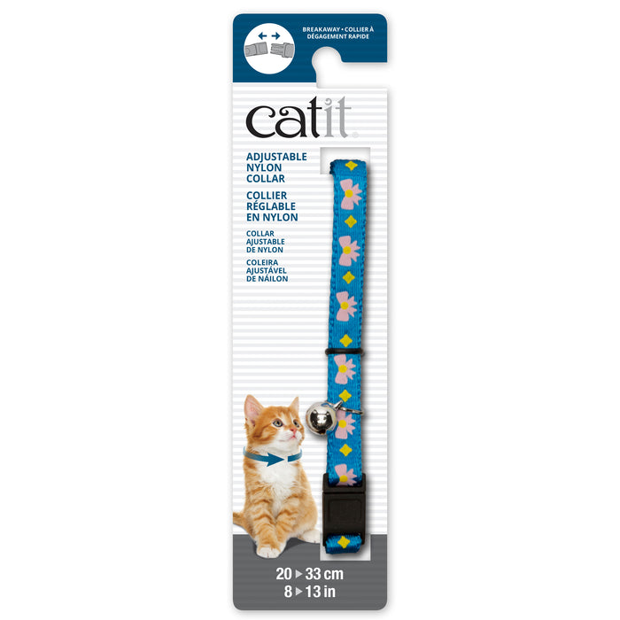 Catit Adjustable Cat Breakaway Collar Blue Bows