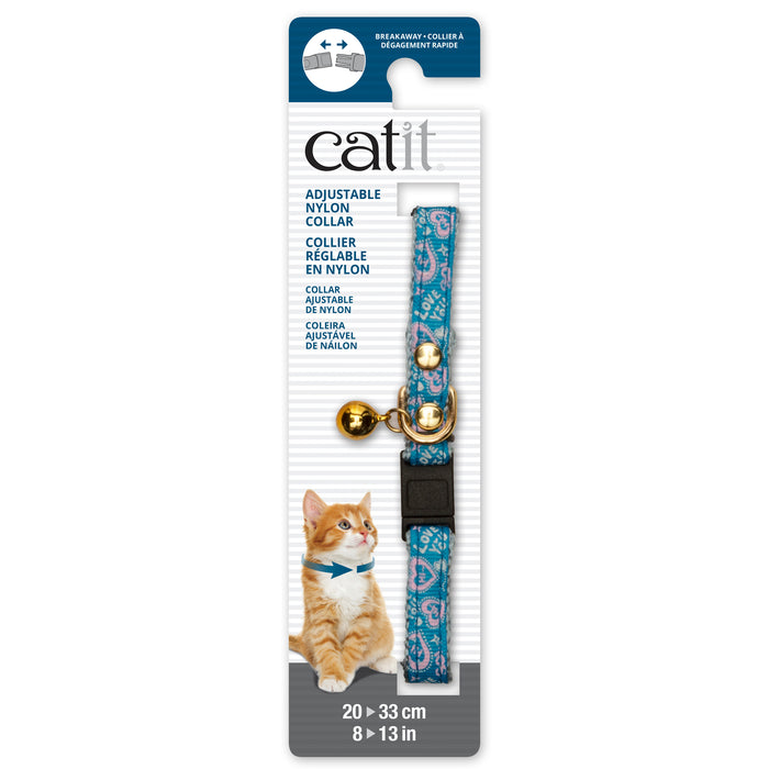 Catit Adjustable Cat Breakaway Collar Blue Hearts