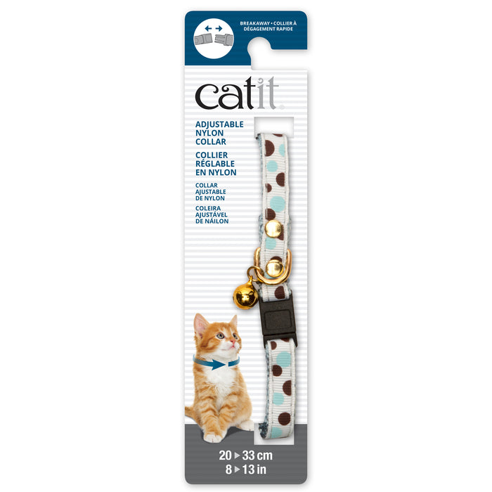 Catit Adjustable Cat Breakaway Collar White Polka Dots