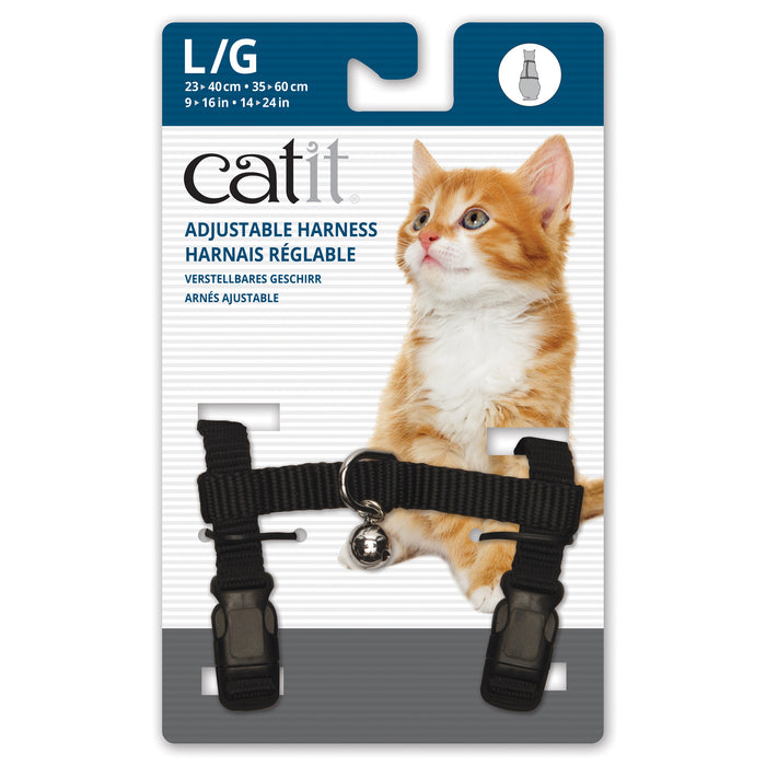 Catit Adjustable Harness, Black Lrg