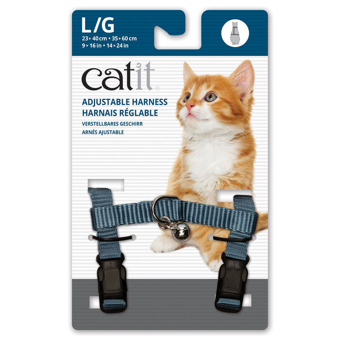Catit Adjustable Harness, Blue Lrg