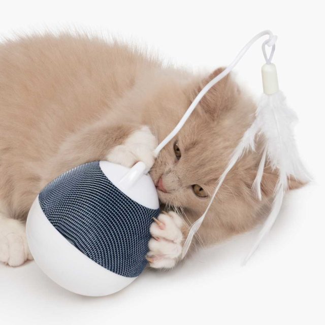 Catit Pixi Spinner, White & Blue