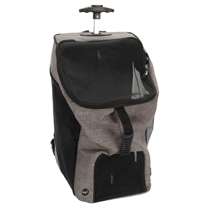 Dogit Explorer Soft Carrier Wheeled Backpack Grey/Black