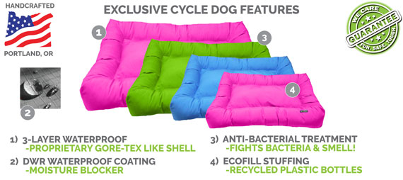 Cycle Dog Waterproof Barrier Bed XL Blue