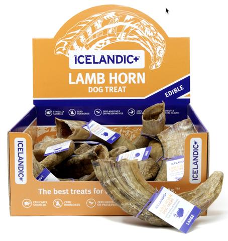 Icelandic+ Lamb Horn Large Dog Chew