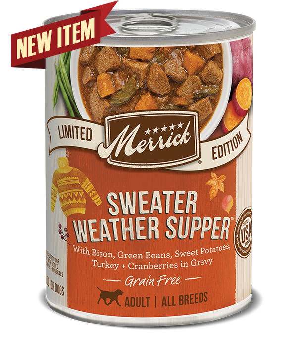 Merrick GF Sweater Weather Supper Seasonal Recipe 12.7 OZ
