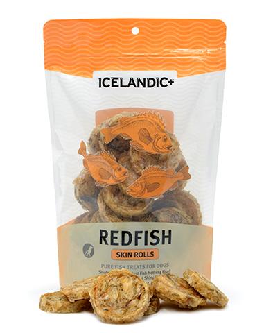 Icelandic+ Redfish Skin Rolls Dog Treat 3oz