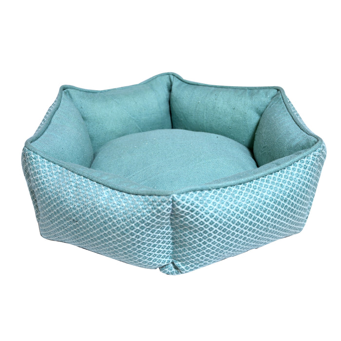 Resploot Hexagon Sofa Bed, Teal Snakeskin Small