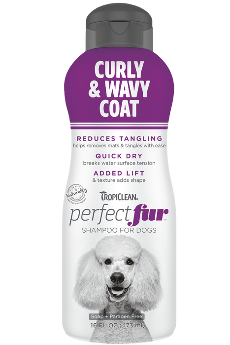 TropiClean Perfect Fur Curly & Wavy Coat Shampoo 16 oz