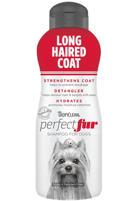 TropiClean Perfect Fur Long Haired Coat Shampoo 16oz