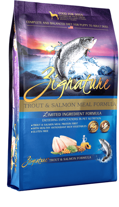 Zignature Trout & Salmon Dog Food 27lbs