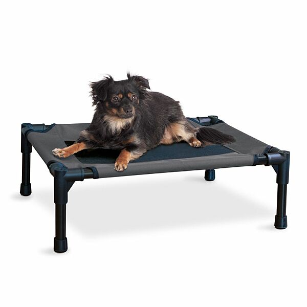 K&H Pet Cot Sml Charcoal/Mesh 17x22x7"