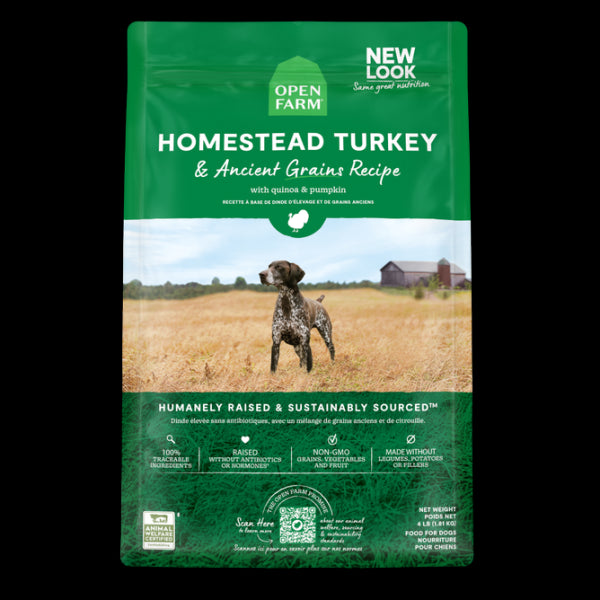 OF Dog Ancient Grain Homestead Turkey 4 lb