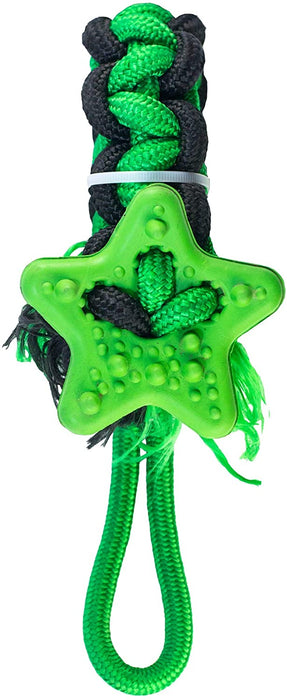 Tugging Star Rubber Rope Toy - Green